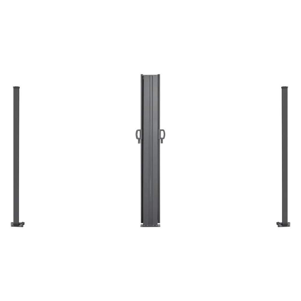 VEVOR Retractable Side Awning, 71" x 236" Patio Retractable Side Screen with 180 g/m² Polyester Fabric, Waterproof Sunshade Outdoor Privacy Screen Room Divider for Garden, Balcony, Pools, Deck, Gray