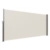 VEVOR Retractable Side Awning, 79''x 118'' Outdoor Privacy Screen, 180g Polyester Water-proof Retractable Patio Screen, UV 30+ Room Divider Wind Screen for Patio, Backyard, Balcony, Beige