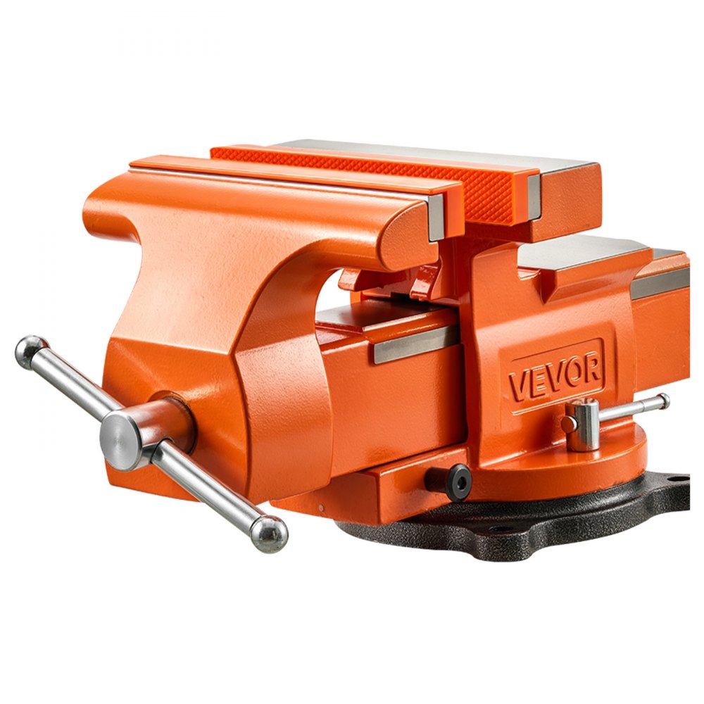 VEVOR Heavy Duty Bench Vise, 8" Jaw Width, Multi-Purpose Ductile Iron Bench Vise with Anvil and 360-Degree Locking Swivel Base, 2.95" Throat Depth, 8" Max Jaw Opening, for Drilling, Pipe Cutting