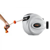 VEVOR Retractable Hose Reel, 130 ft x 1/2 inch, 180° Swivel Bracket Wall-Mounted, Garden Water Hose Reel with 9-Pattern Nozzle, Automatic Rewind, Lock at Any Length, and Slow Return System