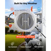 VEVOR Retractable Garden Hose Reel, 1/2 in x 130 ft, Wall Mounted Hose Reel with 9-Function Sprayer Nozzle and 180° Swivel Bracket, Any Length Lock, Automatic Slow Rewind System, for Garden Watering