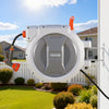 VEVOR Retractable Garden Hose Reel, 1/2 in x 130 ft, Wall Mounted Hose Reel with 9-Function Sprayer Nozzle and 180° Swivel Bracket, Any Length Lock, Automatic Slow Rewind System, for Garden Watering