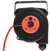 VEVOR Retractable Extension Cord Reel 25FT Heavy Duty 14AWG/3C SJTOW Red, for Ceiling/Wall Mount, 13A Circuit Breaker, Automatic Retractable Power Cord, Lighted Triple Tap, with 180° Swivel Bracket