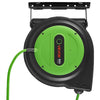 VEVOR Retractable Extension Cord Reel 80FT Heavy Duty 12AWG/3C SJTOW Green, for Ceiling/Wall Mount, 15A Circuit Breaker, Automatic Retractable Power Cord, Lighted Triple Tap, with 180° Swivel Bracket