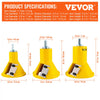 VEVOR Tenon Cutter, 1"/25.4mm & 1.5"/38mm & 2"/50.8mm, Premium Aluminum & Steel Log Furniture Cutter, with Dual Straight Blades & Button Screws Home Master Kit, Commercial Starter’s Tool for Home D