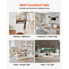 VEVOR 4 Pieces Farmhouse Coffee Table Sets, 40 in Coffee Table with 2 End Tables and 66 in TV Stand, Easy Assembly Living Room Tables Sets with Charging Station, for Office, Living Room & Apartment