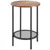 VEVOR 3 Pieces Round Coffee Table Sets, 31.5 in Industrial Living Room Table with 2 End Side Tables, Easy Assembly Coffee and End Tables Sets with Metal Legs, for Office, Living Room and Apartment