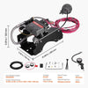 VEVOR Air Shock Controller Kit dimensions and kit contents image