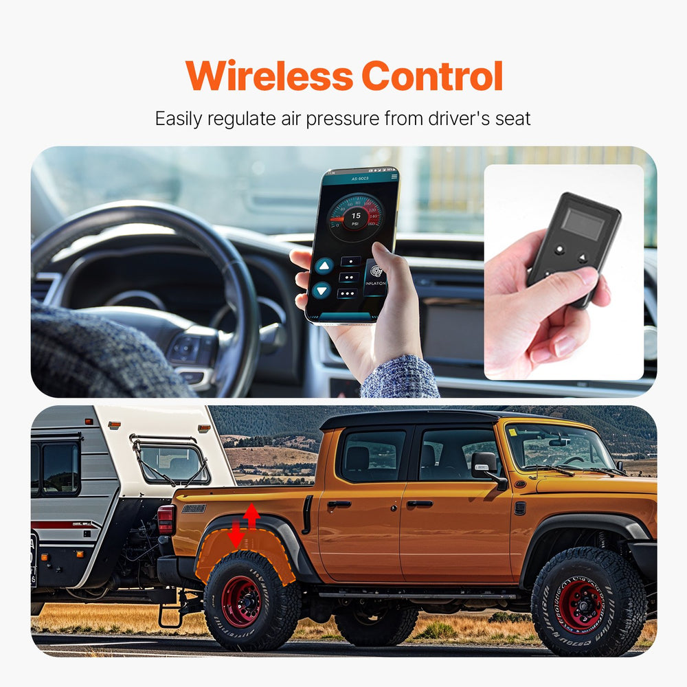 VEVOR Air Shock Controller Kit wireless control feature image