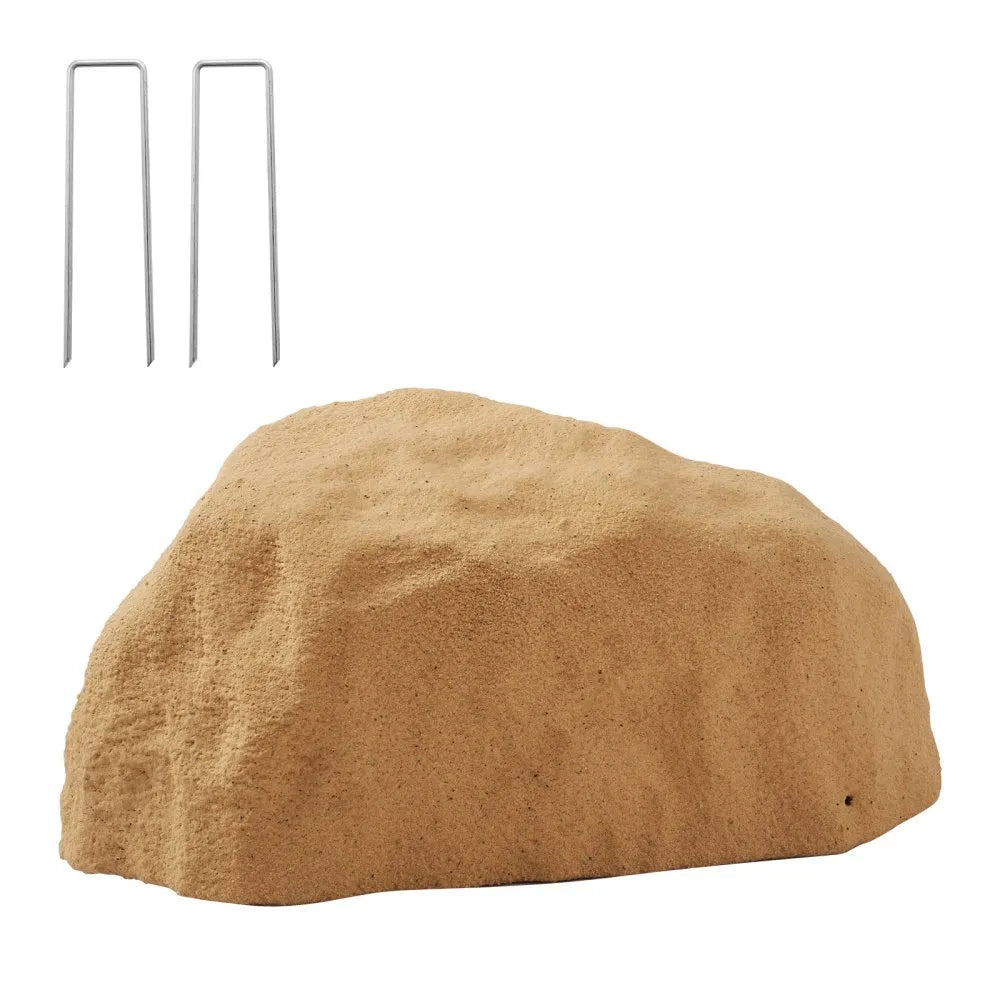 VEVOR Faux Rock Cover, Outdoor Fake Rock Well Pump Cover, Realistic Natural Texture, Lightweight & Weather-Resistant Artificial Boulder for Landscaping Garden Yard Décor, Sand Yellow, Small Size