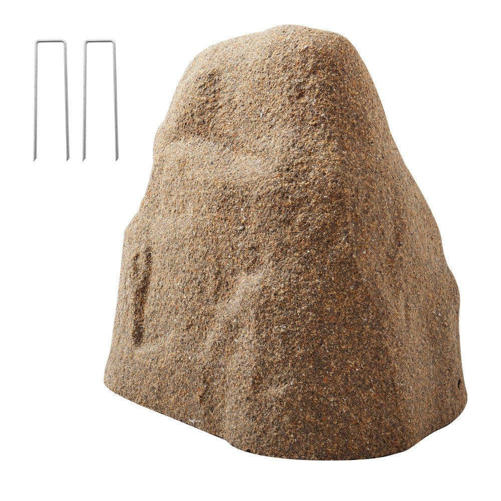 VEVOR Faux Rock Cover, Outdoor Fake Rock Well Pump Cover, Realistic Natural Texture, Lightweight & Weather-Resistant Artificial Boulder for Landscaping Garden Yard Décor, Sandy Brown, Small Size