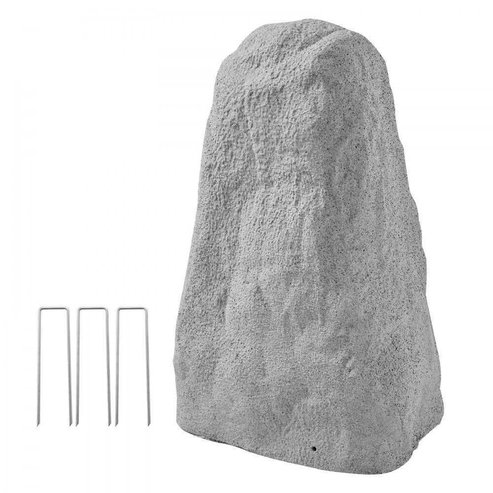 VEVOR Faux Rock Cover, Outdoor Fake Rock Well Pump Cover, Realistic Natural Texture, Lightweight & Weather-Resistant Polyresin Artificial Boulder for Landscaping Garden Yard Décor, Grey, Medium Size