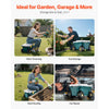 VEVOR Garden Scooter with Seat, 2 in 1 Rolling Garden Cart with Storage Bin, Supports up to 227 lbs, Outdoor Wagon with Handle, Lightweight Storage Gardening Stool for Yard Weeding Planting