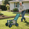 VEVOR Rolling Garden Cart with Seat, Metal Rolling Garden Work Seat with Wheels, Supports up to 400 LBS, Heavy Duty Gardening Cart Scooter, Outdoor Wagon & Stool on Wheels for Lawn, Patio, Backyard