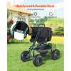 VEVOR Garden Seat with Wheels, Rolling Garden Stool with Height Adjustable & 360° Swivel Seat, 400lbs Weight Capacity, Gardening Cart Bench, Ergonomic Backrest & Tool Storage, for Garden, Yard, Patio