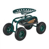 VEVOR  Rolling Garden Cart with Swivel Seat, Heavy Duty Garden Seat with Storage Basket & Tool Tray, 300 lbs Weight Capacity, Outdoor Utility Gardening Stool Scooter for Lawn Yard Planting Weeding
