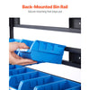 VEVOR 7-Tier Double-Sided Rolling Bin Storage Rack, 94 Plastic Bins, Dual-Sided Parts Organizer with Wheels, Mobile Tool Organizer for Garage, Warehouse, Office, Restaurant, Classroom, Kitchen