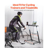 VEVOR Cycling Desk, Mobile Foldable Multi-Functional Bike Trainer & Treadmill Desk with Lockable Wheels, Non-Slip Multi-Slot Bike Trainer Fitness Desk with Handle Bar, Fit for Home Office Exercise