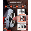VEVOR Grommet Tool Kit 5/16" 3/8" 1/2" 900 PCS Grommets Eyelet Tool Kit, with Eyelets and Washers, Manual Grommet Press Pliers, Hole Punch Tools, Blocks, for Leather, Tarps, Shoes, Crafts, Fabric
