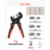 VEVOR Grommet Tool Kit 1/4" 3/8" 1/2" 900 PCS Grommets Eyelet Tool Kit, with Eyelets and Washers, Manual Grommet Press Pliers, Hole Punch Tools, Blocks, for Leather, Tarps, Shoes, Crafts, Fabric