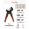 VEVOR Grommet Tool Kit 1/4" 5/16" 3/8" 900 PCS Grommets Eyelet Tool Kit, with Eyelets and Washers, Manual Grommet Press Pliers, Hole Punch Tools, Blocks, for Leather, Tarps, Shoes, Crafts, Fabric