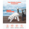 VEVOR Adirondack Ottoman, 17.7L x 19.7W x 13.8H Inch HDPE Plastic Folding Adirondack Ottoman, Weather-Resistant Foot Rest for Adirondack Chair, Widely Used for Outside Porch Pool Lawn Backyard, White