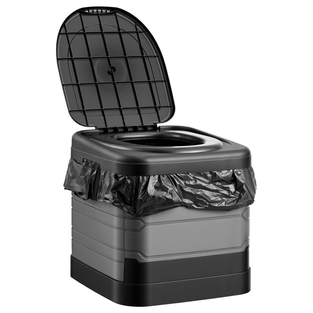 VEVOR Portable Toilet, 330 lbs Load Capacity, Folding Camping Toilet for Adults, Outdoor Travel Potty with Carry Bag, Trash Bags, Suitable for Home Use, RV Travel, Camping, Hiking, Boating, Car, Trips