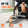 VEVOR Dog Stair for Cars, Wide 4-step Dog Car Steps, Folding Dog Car Ramp with Nonslip Surface, Portable Pet Steps Lightweight Aluminum for Car, SUV and Truck, Supports up to 150 lbs