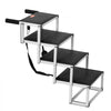 VEVOR Dog Stair for Cars, Wide 4-step Dog Car Steps, Folding Dog Car Ramp with Nonslip Surface, Portable Pet Steps Lightweight Aluminum for Car, SUV and Truck, Supports up to 150 lbs