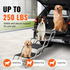 VEVOR Dog Stair for Cars, Wide 4-step Dog Car Steps, Folding Dog Car Ramp with Nonslip Surface, Portable Pet Steps Lightweight Aluminum for Car, SUV and Truck, Supports up to 250 lbs