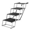 VEVOR Dog Stair for Cars, Wide 4-step Dog Car Steps, Folding Dog Car Ramp with Nonslip Surface, Portable Pet Steps Lightweight Aluminum for Car, SUV and Truck, Supports up to 250 lbs