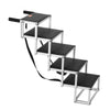 VEVOR Dog Stair for Cars, Wide 5-step Dog Car Steps, Folding Dog Car Ramp with Nonslip Surface, Portable Pet Steps Lightweight Aluminum for Car, SUV and Truck, Supports up to 150 lbs