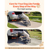 VEVOR Dog Stairs for Car, 4 Steps Extra Wide Foldable Dog Ramp for Large Dogs with Non-Slip Rug Surface, Portable Lightweight Pet Ladder for Car, SUV, Truck, High Beds, Sofas, Support up to 400 lbs
