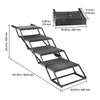 VEVOR Dog Stairs for Car, 4 Steps Extra Wide Foldable Dog Ramp for Large Dogs with Non-Slip Surface, Portable Lightweight Pet Stairs Ladder for Car, SUV, Truck, High Bed, Sofa, Support up to 250 lbs