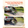 VEVOR Dog Stairs for Car, 4 Steps Extra Wide Foldable Dog Ramp for Large Dogs with Non-Slip Surface, Portable Lightweight Pet Stairs Ladder for Car, SUV, Truck, High Bed, Sofa, Support up to 200 lbs