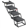 VEVOR Dog Stairs for Car, 4 Steps Extra Wide Foldable Dog Ramp for Large Dogs with Non-Slip Rug Surface, Portable Lightweight Pet Ladder for Car, SUV, Truck, High Beds, Sofas, Support up to 200 lbs