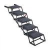 VEVOR Dog Stairs for Car, 5 Steps Extra Wide Foldable Dog Ramp for Large Dogs with Non-Slip Rug Surface, Portable Lightweight Pet Ladder for Car, SUV, Truck, High Beds, Sofas, Support up to 200 lbs