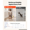 VEVOR Freestanding Dog Gate 30" Tall 4-Panel Foldable Metal Pet Gate White, For Stairs Doorways, Dual-Triangle Support, Sturdy Metal Construction, Freestanding or Wall Mount, Flexible Shapes, Easy Fit