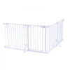VEVOR Freestanding Dog Gate 30" Tall 4-Panel Foldable Metal Pet Gate White, For Stairs Doorways, Dual-Triangle Support, Sturdy Metal Construction, Freestanding or Wall Mount, Flexible Shapes, Easy Fit