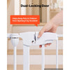 VEVOR Freestanding Dog Gate 30" Tall 6-Panel Foldable Metal Pet Gate White, For Stairs Doorways, Dual-Triangle Support, Sturdy Metal Construction, Freestanding or Wall Mount, Flexible Shapes, Easy Fit