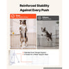 VEVOR Freestanding Dog Gate 32" Tall 4-Panel Foldable Metal Pet Gate White, For Stairs Doorways, Dual-Triangle Support, Sturdy Metal Construction, Freestanding or Wall Mount, Flexible Shapes, Easy Fit