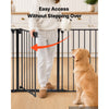 VEVOR Freestanding Dog Gate 30" Tall 4-Panel Foldable Metal Pet Gate Black, For Stairs Doorways, Dual-Triangle Support, Sturdy Metal Construction, Freestanding or Wall Mount, Flexible Shapes, Easy Fit