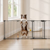VEVOR Freestanding Dog Gate 30" Tall 4-Panel Foldable Metal Pet Gate Black, For Stairs Doorways, Dual-Triangle Support, Sturdy Metal Construction, Freestanding or Wall Mount, Flexible Shapes, Easy Fit