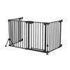 VEVOR Freestanding Dog Gate 30" Tall 4-Panel Foldable Metal Pet Gate Black, For Stairs Doorways, Dual-Triangle Support, Sturdy Metal Construction, Freestanding or Wall Mount, Flexible Shapes, Easy Fit