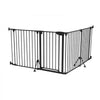 VEVOR Freestanding Dog Gate 32" Tall 4-Panel Foldable Metal Pet Gate Black, For Stairs Doorways, Dual-Triangle Support, Sturdy Metal Construction, Freestanding or Wall Mount, Flexible Shapes, Easy Fit