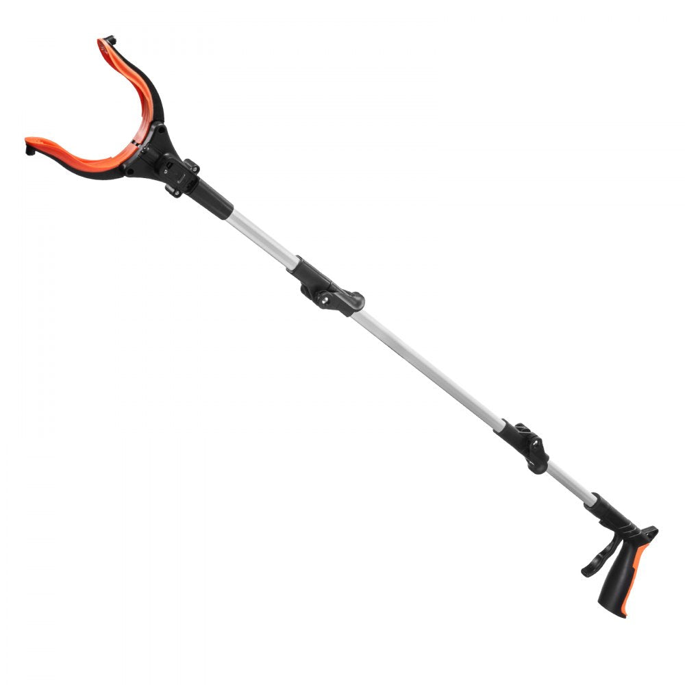 VEVOR Grabber Reacher Tool, 43" Foldable Reacher Grabber Pickup Tool with 360° Rotating Jaw, Magnet and LED Light, Lightweight Grabber Reacher Tool for Seniors, Extra Long Trash Picker Upper Grabber