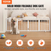 VEVOR Freestanding Pet Barrier, 24" Height x 80.3" Width, 4-Panel Folding Dog Gate for Various Openings, Expandable and Quiet Foot-Supported Indoor Dog Fence, White