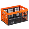 VEVOR Plastic Collapsible Storage Bins, 45L 6 Packs, Stackable Folding Storage Crates with Handles, Holds 33 lbs Per Bin, Foldable Heavy Duty Containers, Space-Saving Baskets, for Home Organizing