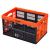 VEVOR Plastic Collapsible Storage Bins, 45L 6 Packs, Stackable Folding Storage Crates with Handles, Holds 33 lbs Per Bin, Foldable Heavy Duty Containers, Space-Saving Baskets, for Home Organizing