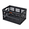 VEVOR Plastic Collapsible Storage Bins, 45L 3 Packs, Stackable Folding Storage Crates with Handles, Holds 33 lbs Per Bin, Foldable Heavy Duty Containers, Space-Saving Baskets, for Home Organizing